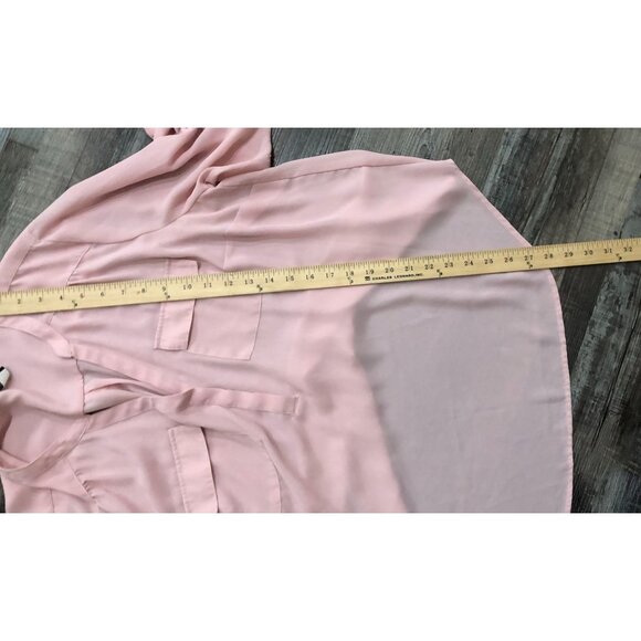 Torrid Harper Georgette Pullover 3/4 Sleeve Blouse Womens 1X Light Pink - Picture 5 of 5